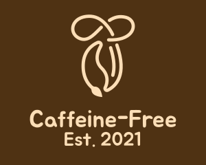 Brown Coffee Bean  logo design