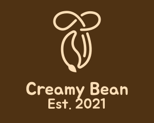 Brown Coffee Bean  logo design