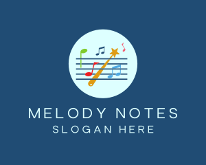 Musical Staff Notes logo design