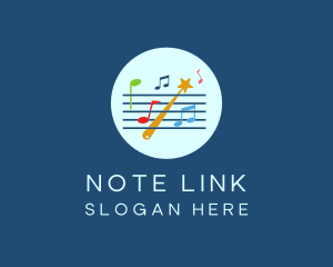 Musical Staff Notes logo design