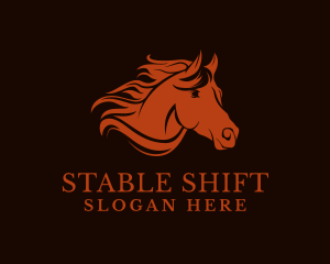 Equestrian Stallion Head logo design