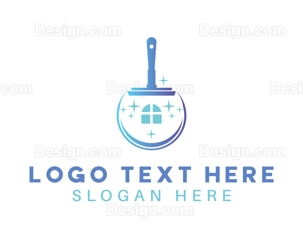 House Squeegee Cleaning Logo