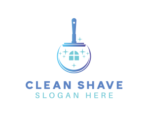 House Squeegee Cleaning logo design