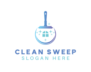 House Squeegee Cleaning logo design