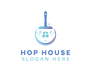 House Squeegee Cleaning logo design