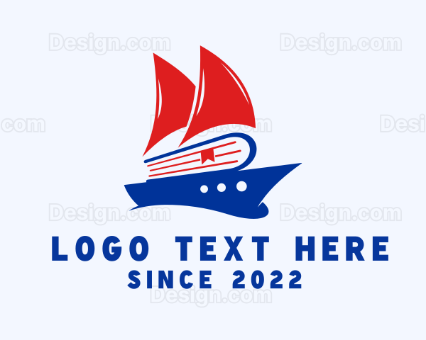 Learning Book Ship Logo