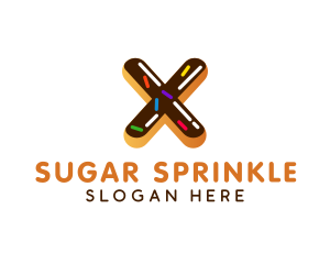 Sweet Donut Letter X logo