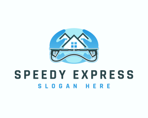 Pressure Washer House Housekeeping Logo