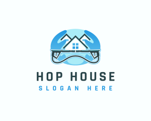 Pressure Washer House Housekeeping logo design