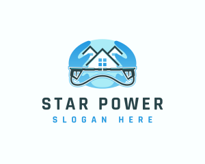 Pressure Washer House Housekeeping logo design