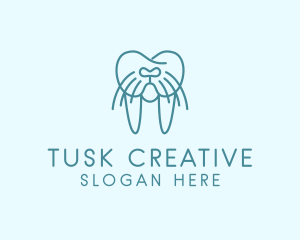 Tooth Walrus Tusk logo design