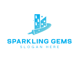 Sparkling Building Squeegee Cleaning logo