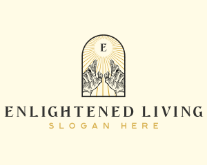 Spiritual Pray Hand logo