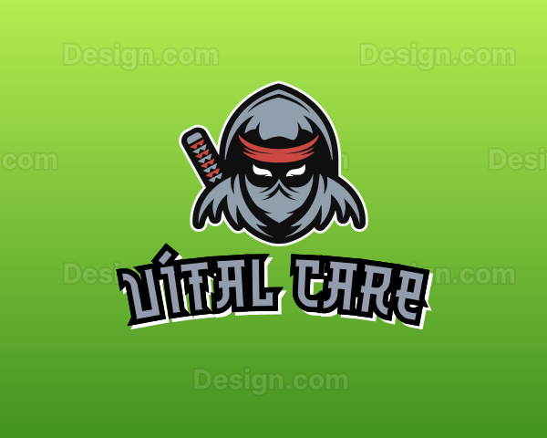 Ninja Warrior Assassin Character Logo