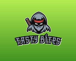 Ninja Warrior Assassin Character  logo