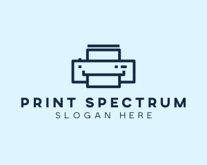 Simple Blue Printer logo design