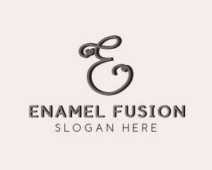 Fashion Sewing Letter E  logo design