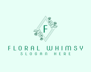 Floral Crest Leaf logo