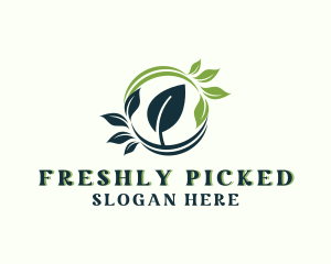 Organic Botanical Leaf logo design