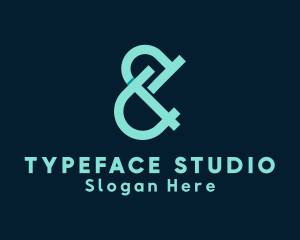 Modern Geometric Ampersand logo