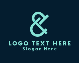 Font - Modern Geometric Ampersand logo design