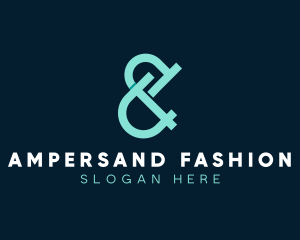 Modern Geometric Ampersand logo