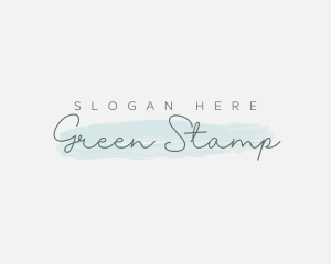 Green Feminine Cursive logo design