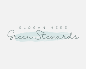 Green Feminine Cursive logo design