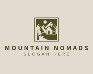 Mountain House Nature  Camping logo design