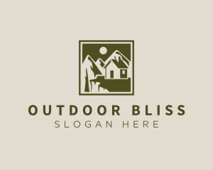 Mountain House Nature  Camping logo design