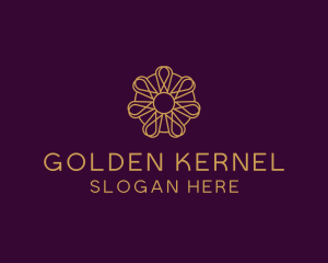 Golden Flower Ornament logo design