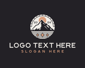 Mountain Hiker Trekking Logo