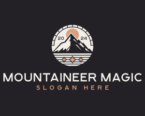 Mountain Hiker Trekking logo design