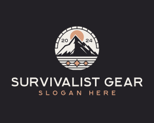 Mountain Hiker Trekking logo design