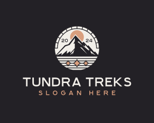 Mountain Hiker Trekking logo design