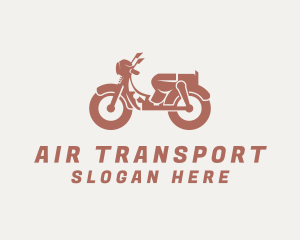 Retro Scooter Rider logo design