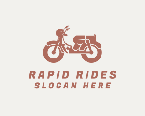 Retro Scooter Rider logo