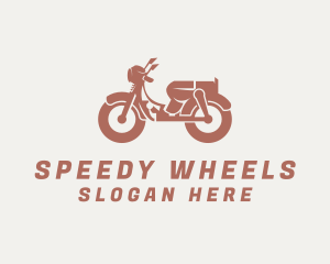 Retro Scooter Rider logo