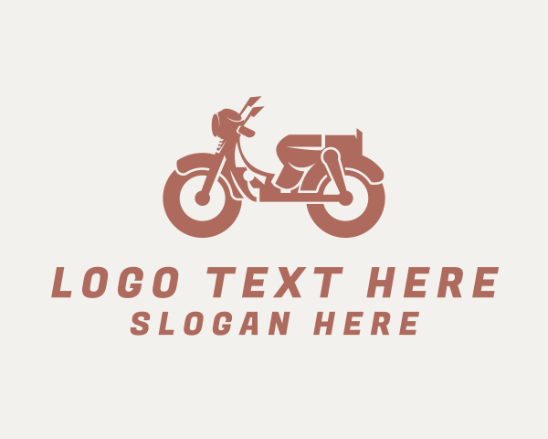 Retro Scooter Rider logo