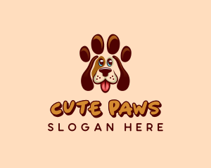 Dog Veterinary Paw logo design