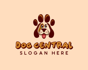 Dog Veterinary Paw logo design