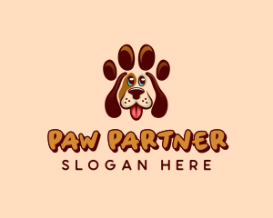 Dog Veterinary Paw logo design