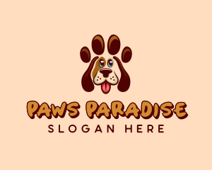 Dog Veterinary Paw logo design