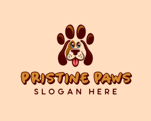 Dog Veterinary Paw logo design