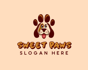 Dog Veterinary Paw logo design