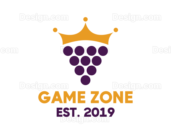 Fruit Grape Crown Logo