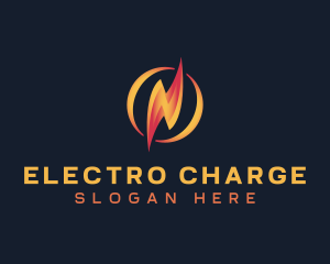 Lightning Bolt Charge logo design