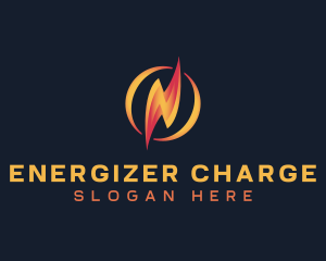 Lightning Bolt Charge logo design