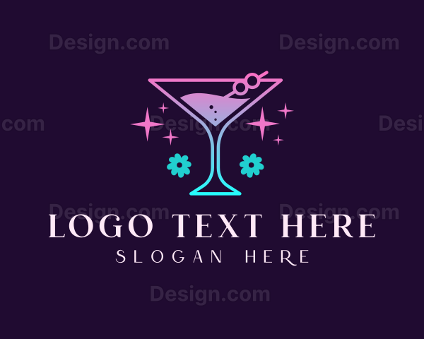 Cocktail Martini Drink Logo