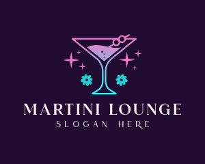 Cocktail Martini Drink logo design